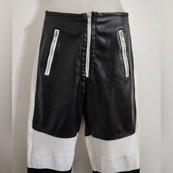 Mistress Rocks Los Angeles PU Black and White Pants Size M - Picture 6 of 11